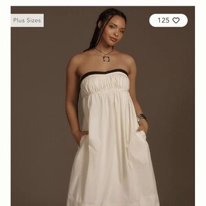 Maeve Strapless Pintuck Open-Back Dress